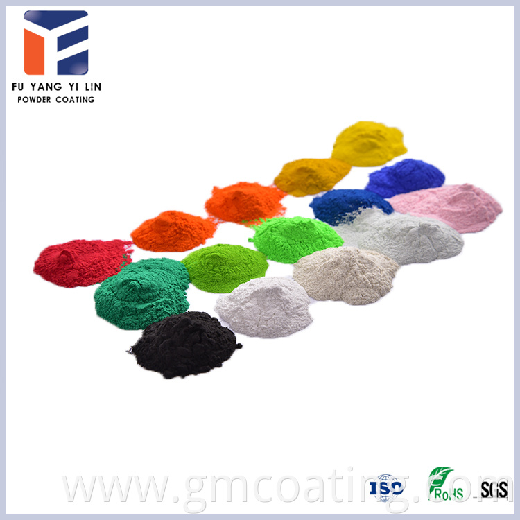 semi gloss white polyester epoxy powder coating according to RAL color code